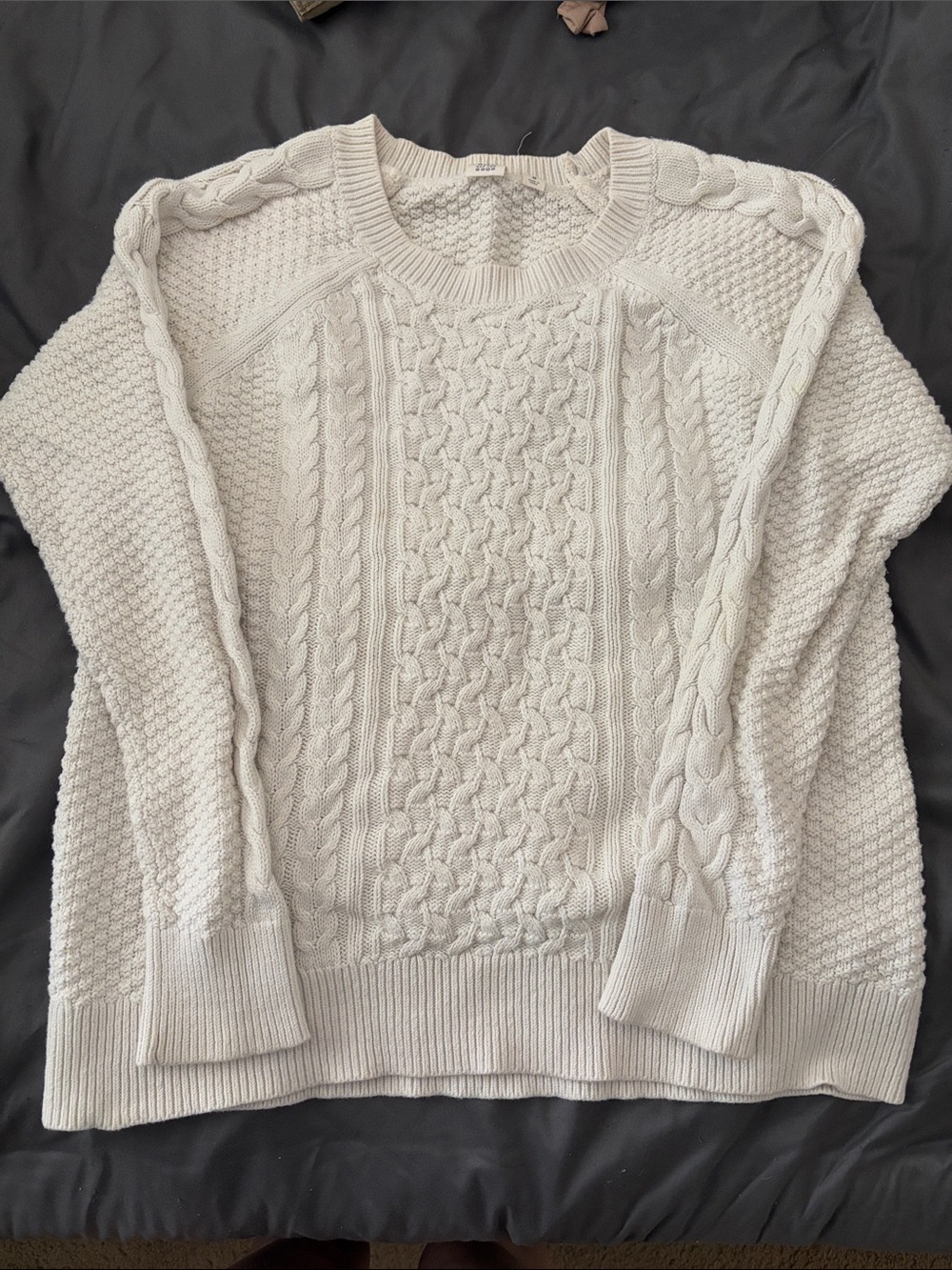 Classic White Cable-Knit Women's Sweater